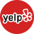 Yelp logo. Yelp is integrated into the AskForThem.com platform.
